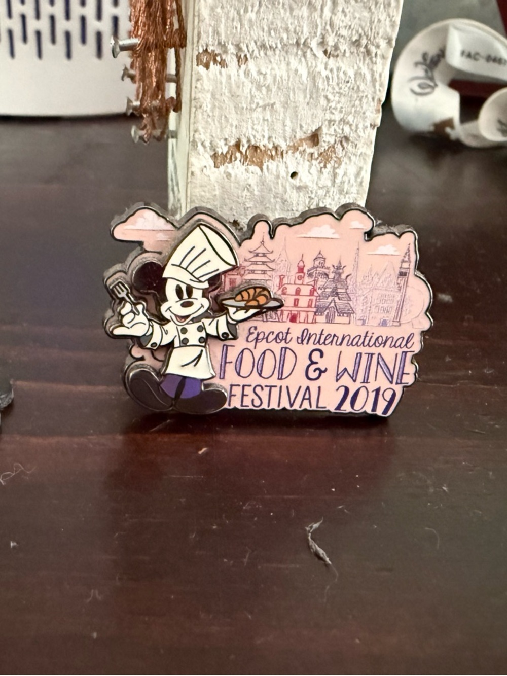 Authentic Disney Epcot International Food & Wine Festival 2019 Mickey Chef Pin